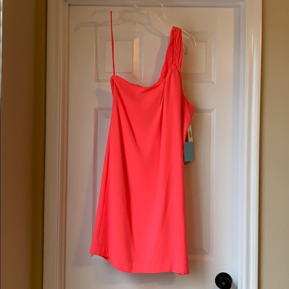 New With Tags - One shoulder pinky coral dress
